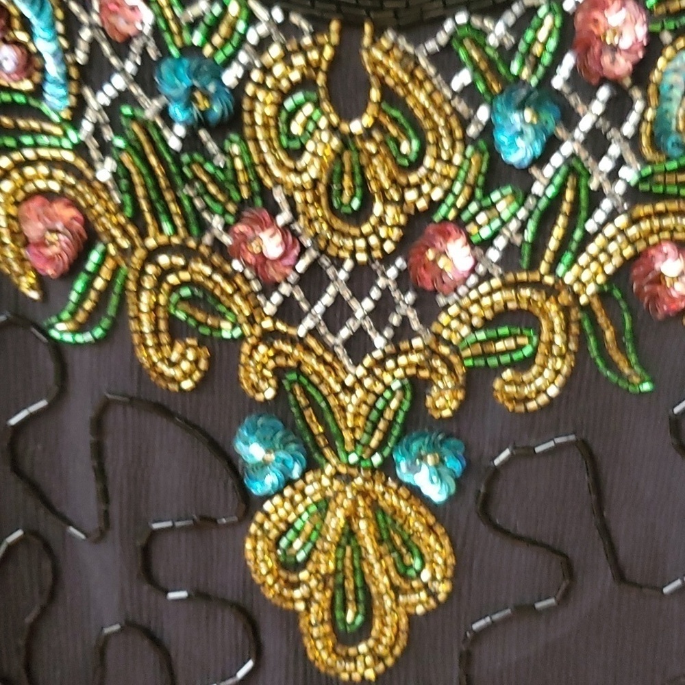Vintage Denise Elle Beaded Top 1X perfect condition - Picture 4 of 5